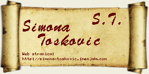 Simona Tošković vizit kartica
